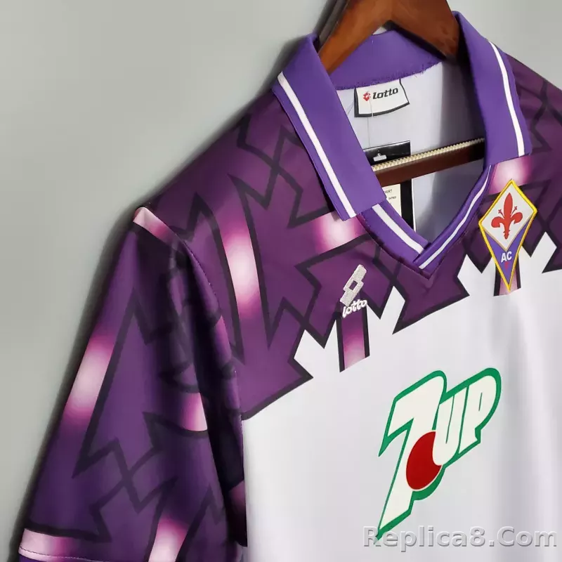 1992-1993 Fiorentina Soccer Away Jersey Retro Version - detail