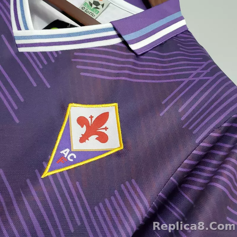 1992-1993 Fiorentina Soccer Home Jersey Retro Version - detail
