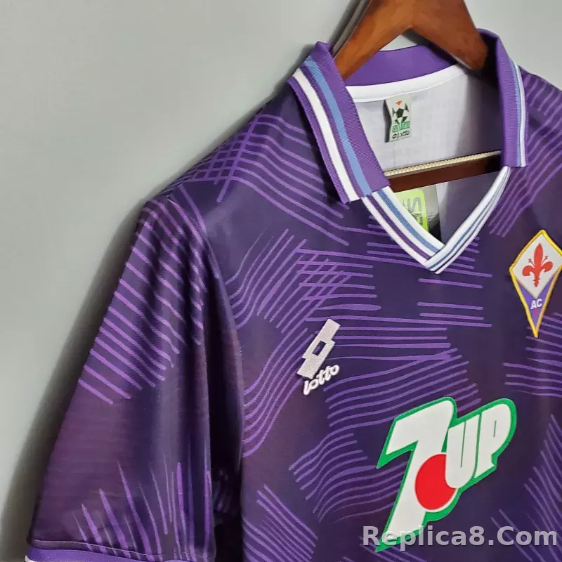 1992-1993 Fiorentina Soccer Home Jersey Retro Version - detail