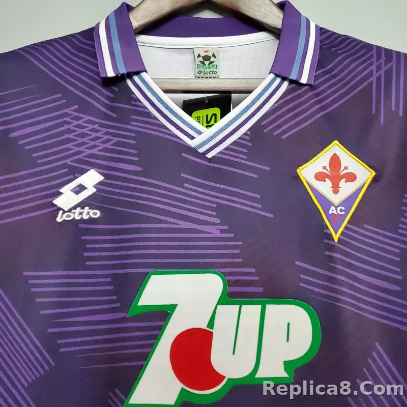 1992-1993 Fiorentina Soccer Home Jersey Retro Version - detail