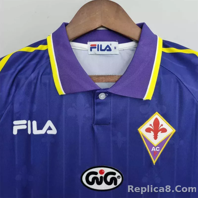 1997-1998 Fiorentina Soccer Home Jersey Retro Version - detail
