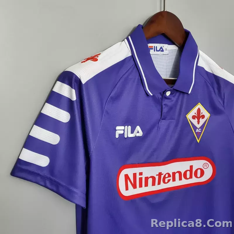 1998-1999 Fiorentina Soccer Home Jersey Retro Version - detail
