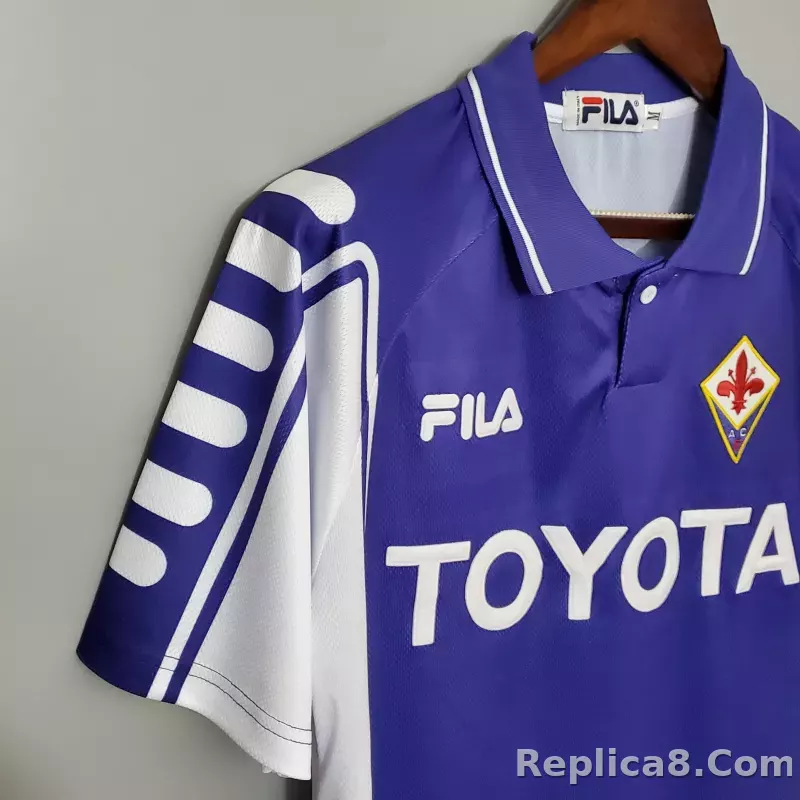 1999-2000 Fiorentina Soccer Home Jersey Retro Version - detail