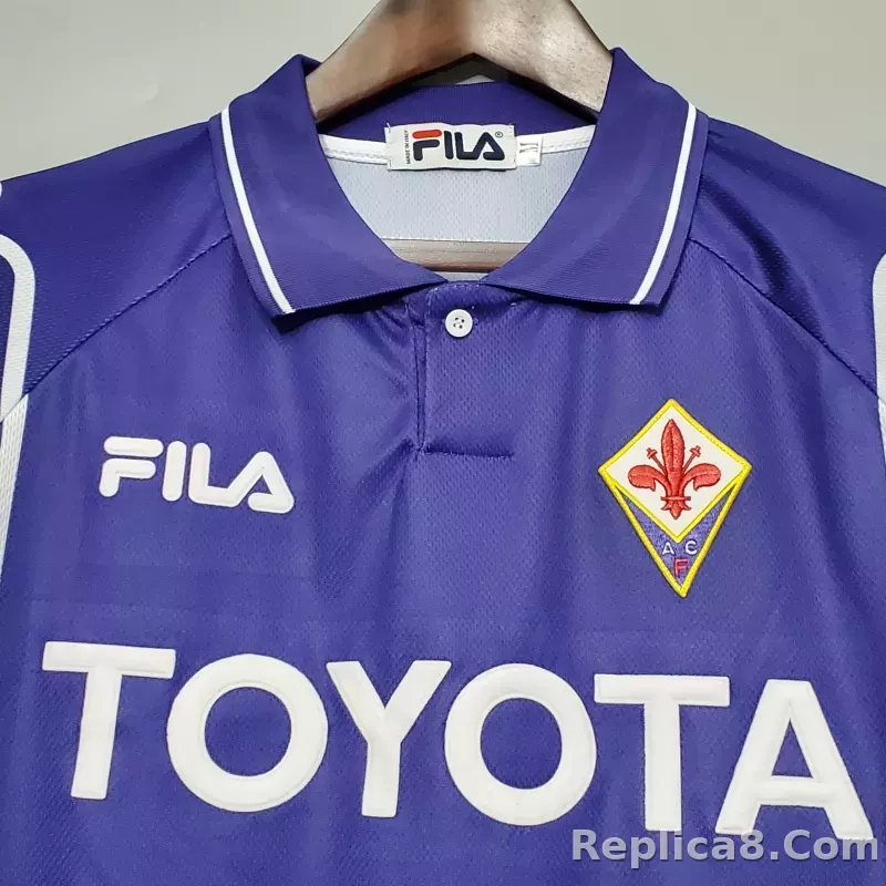 1999-2000 Fiorentina Soccer Home Jersey Retro Version - detail