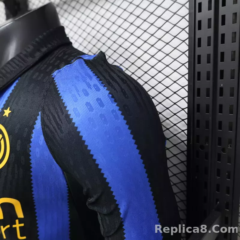 26-27 Inter Milan Home Kit Jersey Player Version Long Sleeve - detail