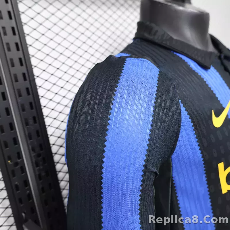 26-27 Inter Milan Home Kit Jersey Player Version Long Sleeve - detail