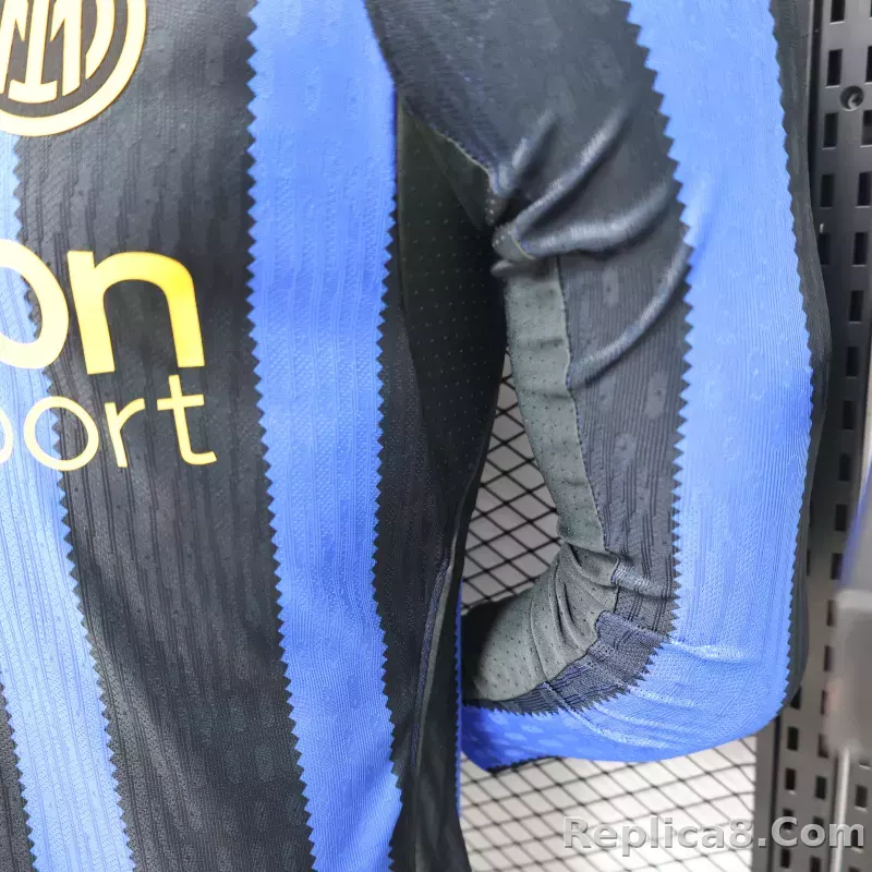 26-27 Inter Milan Home Kit Jersey Player Version Long Sleeve - detail