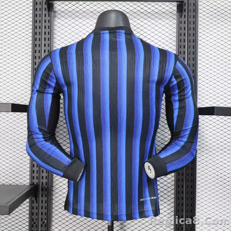 25-26 Inter Milan Home Kit Jersey Player Version Long Sleeve - detail