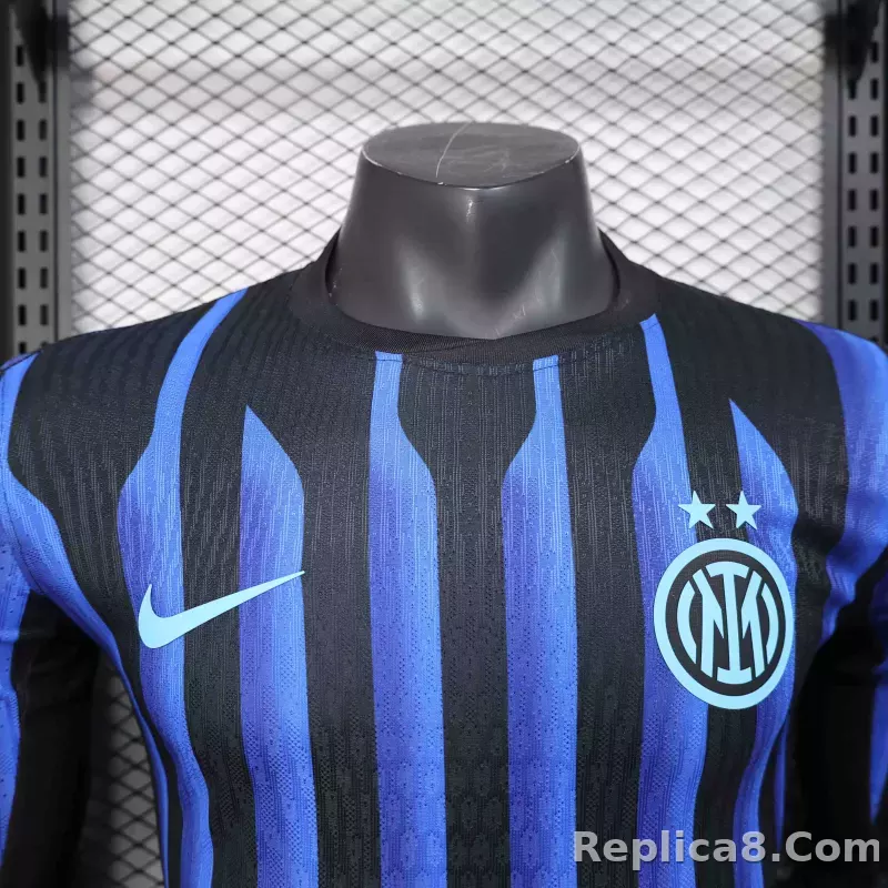 25-26 Inter Milan Home Kit Jersey Player Version Long Sleeve - detail