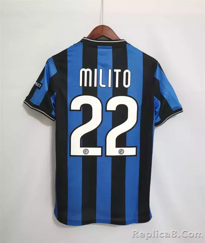 09-10 Inter Milan Retro Jersey Home UCL Finals - detail