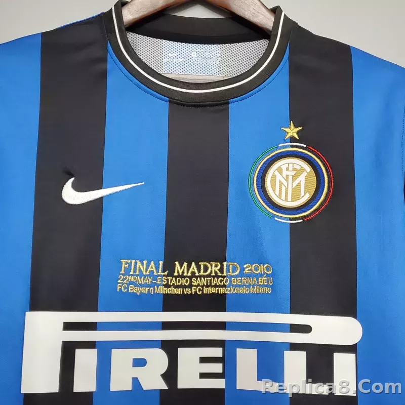 09-10 Inter Milan Retro Jersey Home UCL Finals - detail