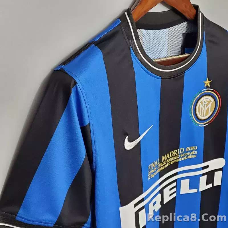 09-10 Inter Milan Retro Jersey Home UCL Finals - detail