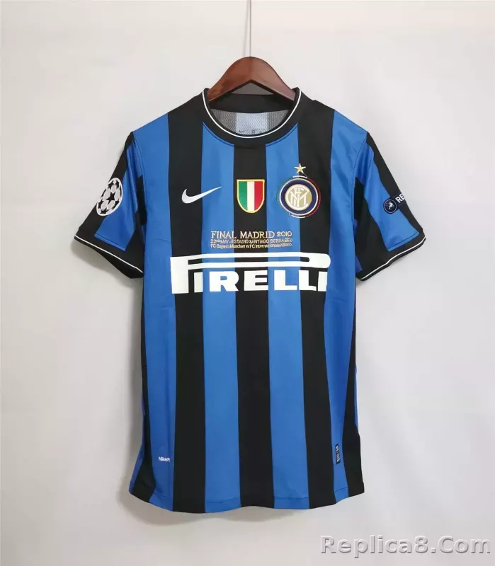 09-10 Inter Milan Retro Jersey Home UCL Finals - detail