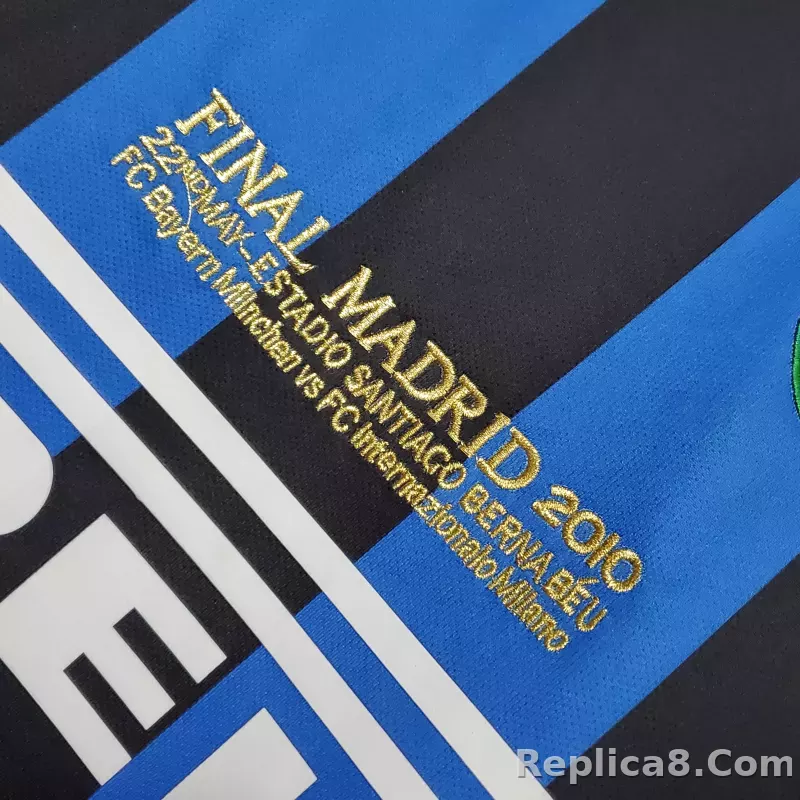 09-10 Inter Milan Retro Jersey Home UCL Finals - detail
