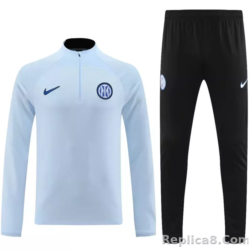 Inter Milan Zipper Sweatshirt Kit(Top+Pants) Blue 2023/24
