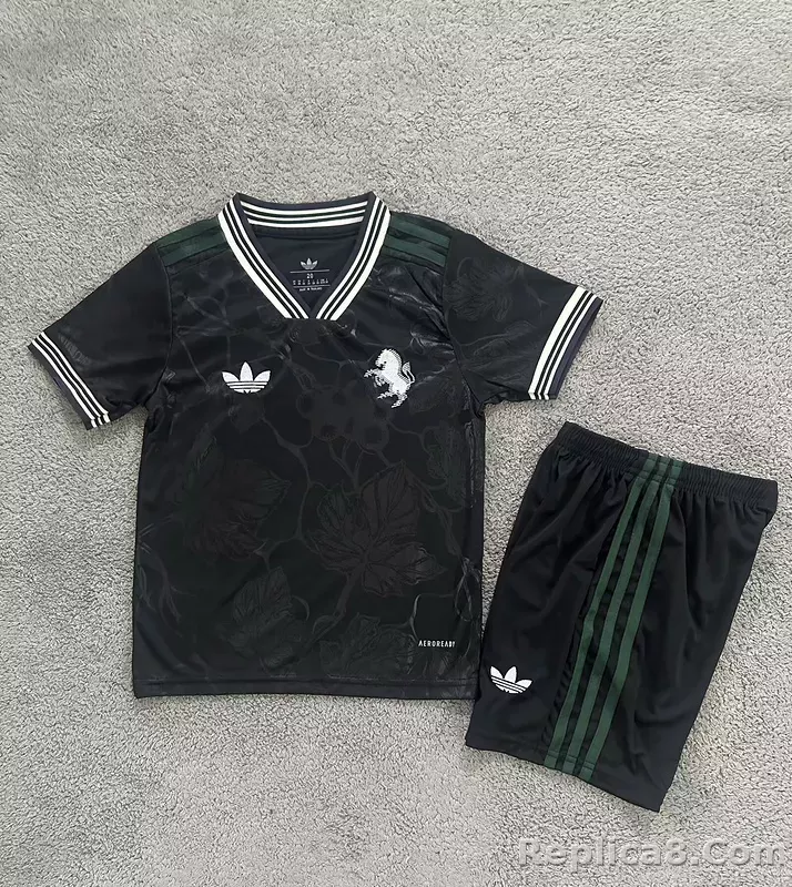 25-26 Juventus Thrid  Away Soccer Kids Kit Jersey+Shorts