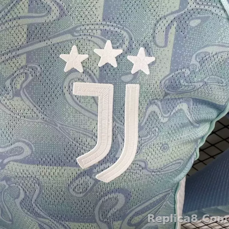25-26 Juventus Away Soccer Jersey Player Version Long Sleeve - detail