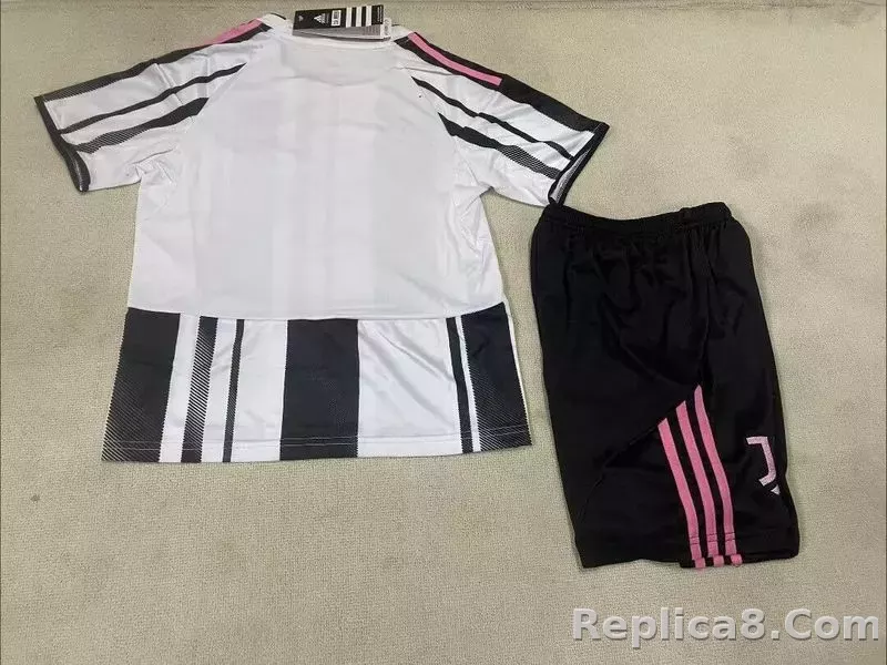 25-26 Juventus Home Soccer Kids Kit Jersey+Shorts - detail