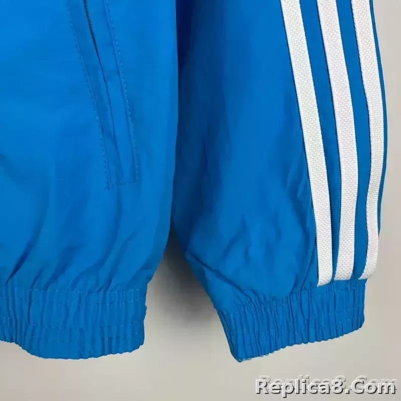 2023-2024 Juventus Reversible Windbreaker Blue Soccer Jersey 1:1 Thai Quality - detail