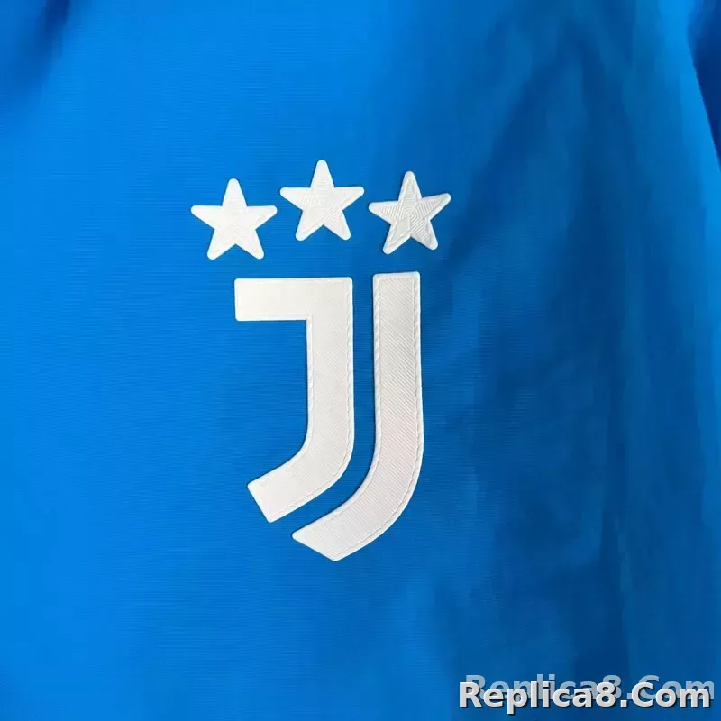 2023-2024 Juventus Reversible Windbreaker Blue Soccer Jersey 1:1 Thai Quality - detail