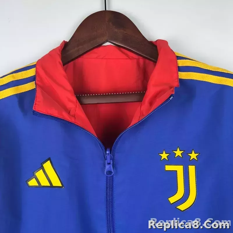 2023-2024 Juventus Reversible Windbreaker（Blue-red）Soccer Jersey 1:1 Thai Quality - detail