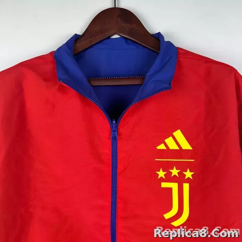 2023-2024 Juventus Reversible Windbreaker（Blue-red）Soccer Jersey 1:1 Thai Quality - detail
