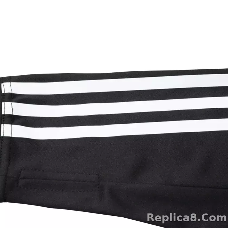 Kids Juventus Zipper Sweatshirt Kit(Top+Pants) Black 2023/24 - detail