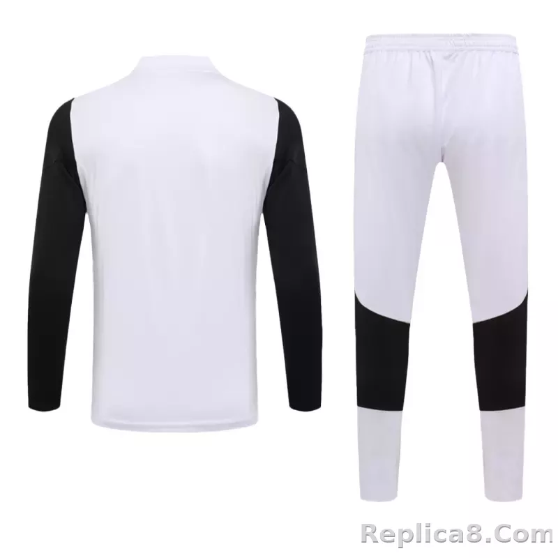 Kids Juventus Zipper Sweatshirt Kit(Top+Pants) White 2023/24 - detail