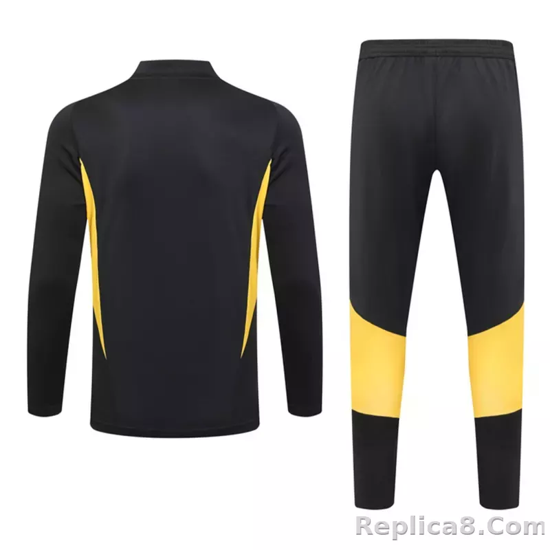 Juventus Zipper Sweatshirt Kit(Top+Pants) Black 2023/24 - detail