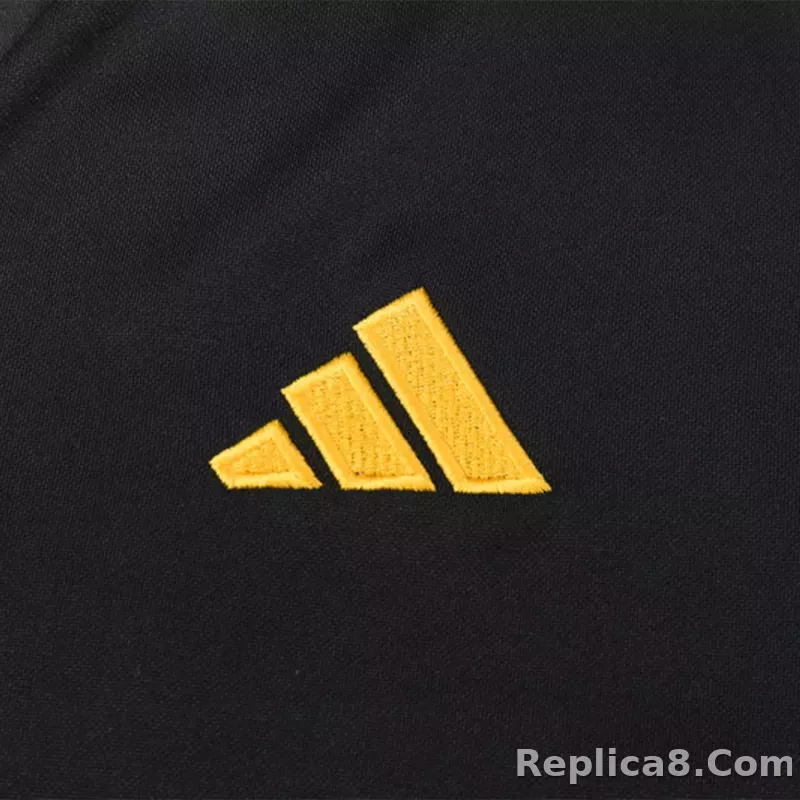 Juventus Zipper Sweatshirt Kit(Top+Pants) Black 2023/24 - detail