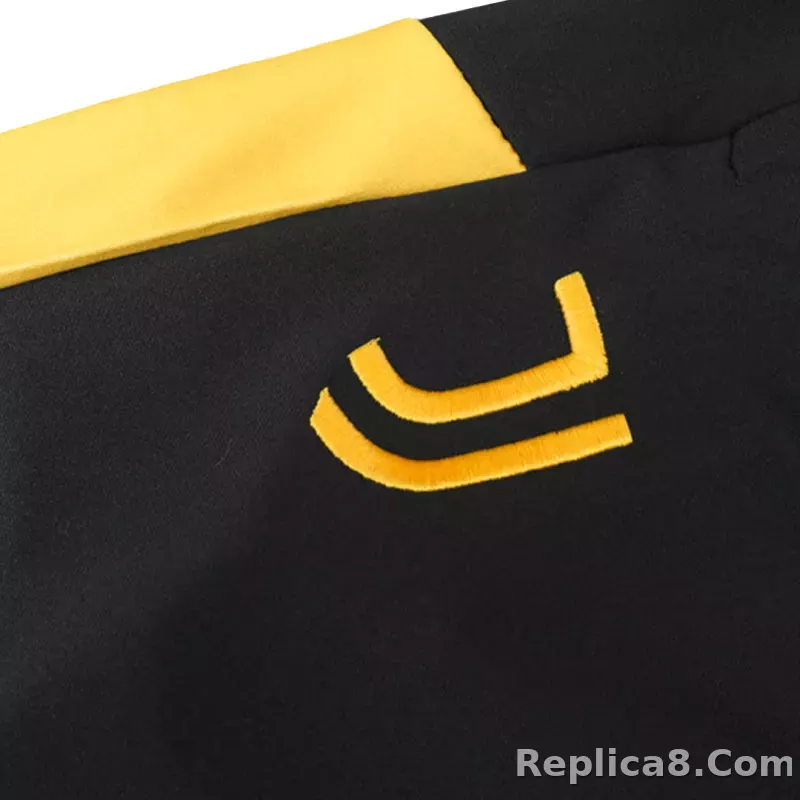 Juventus Zipper Sweatshirt Kit(Top+Pants) Black 2023/24 - detail