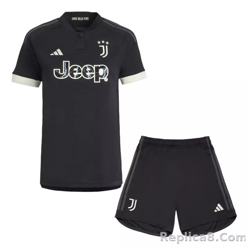 23-24 Juventus Third Away Kids Kits(Jersey+Shorts)