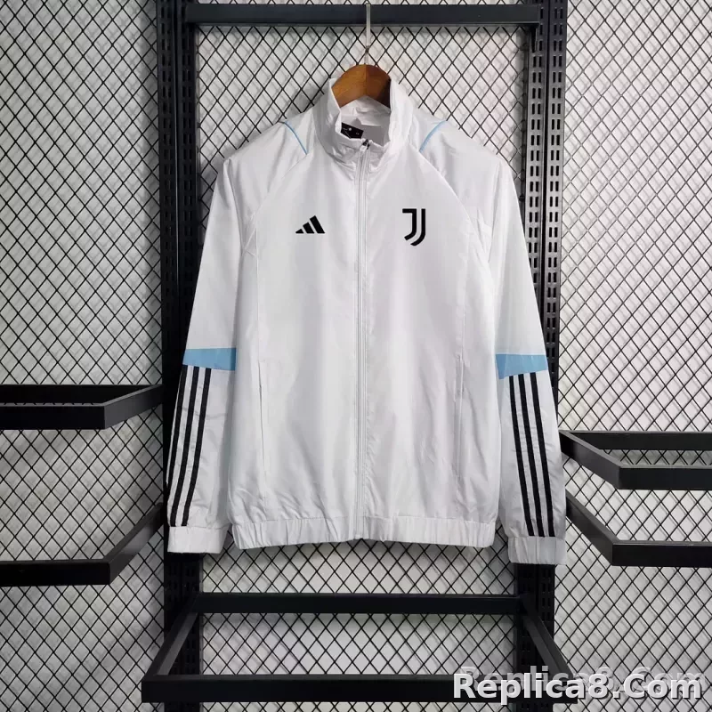 2023 Juventus Soccer Jersey Windbreaker white