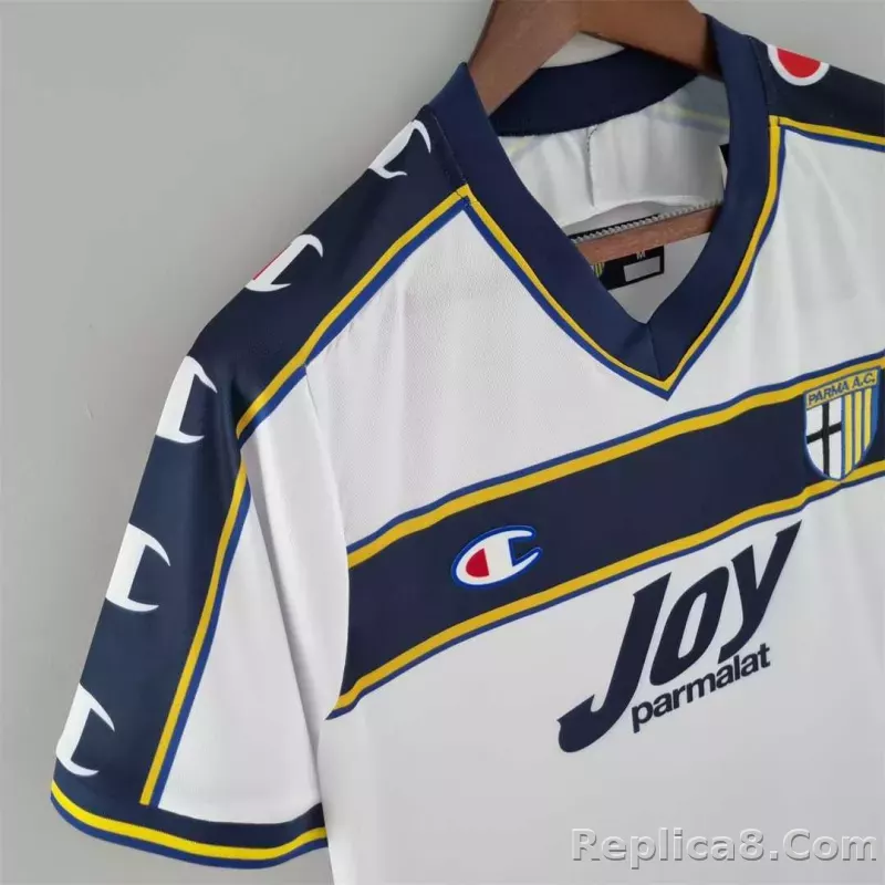 01-02 Parma Calcio Away Soccer Retro Jersey - detail