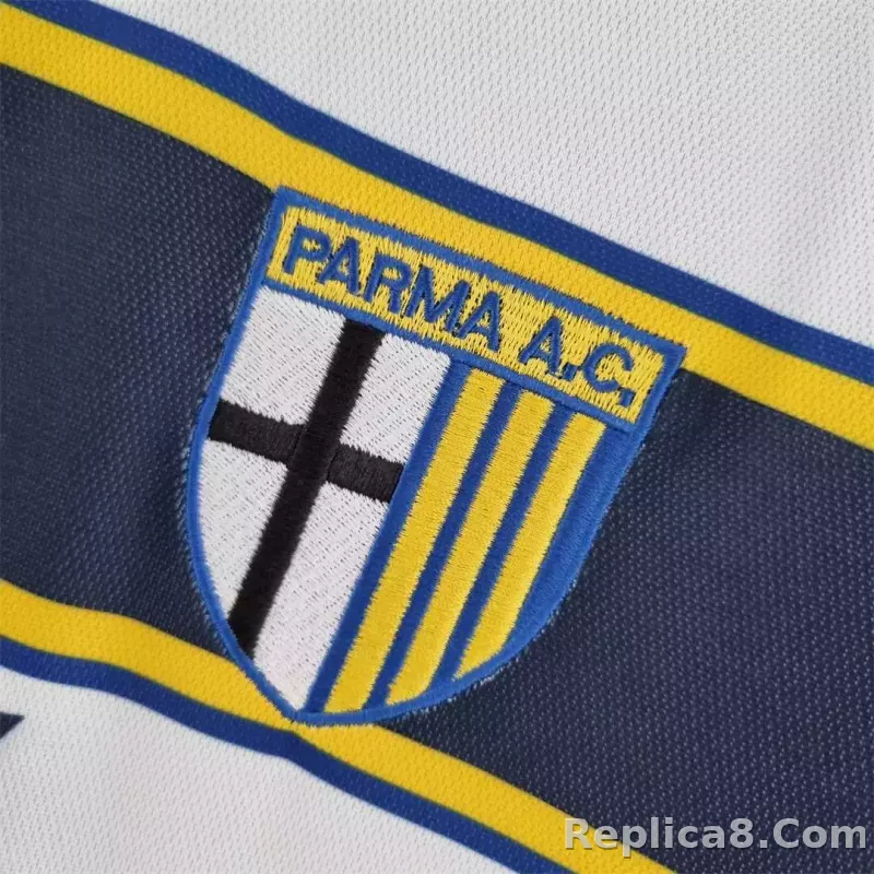 01-02 Parma Calcio Away Soccer Retro Jersey - detail