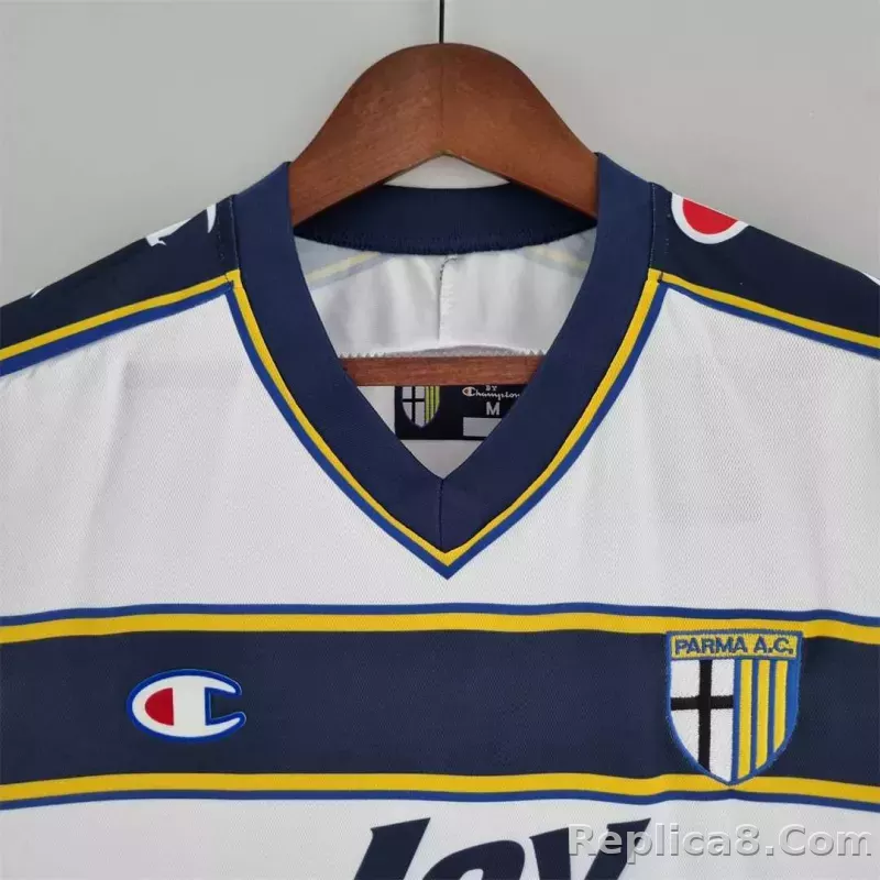 01-02 Parma Calcio Away Soccer Retro Jersey - detail