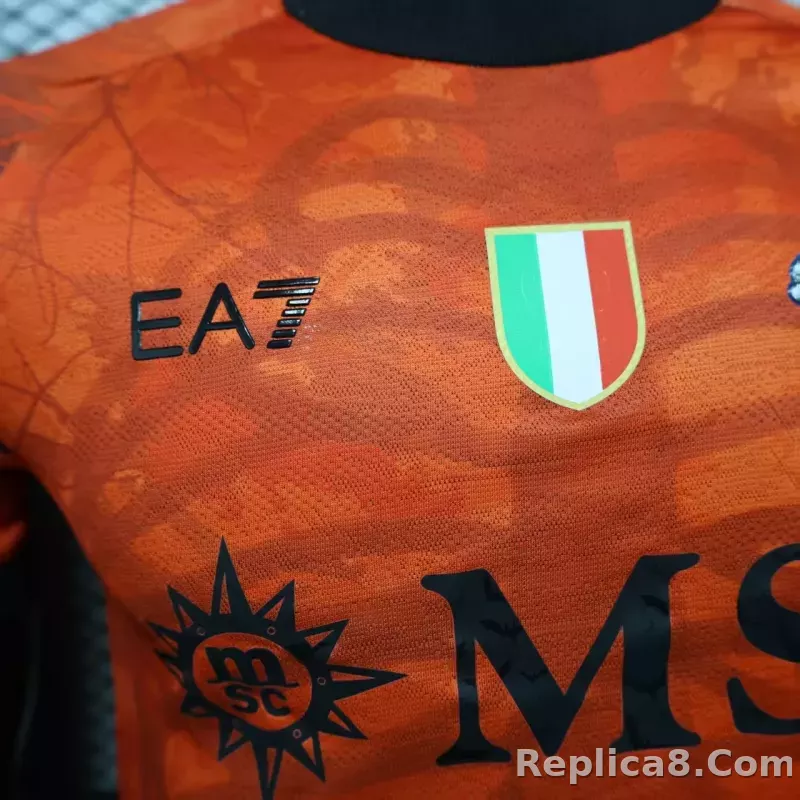 25-26 SSC Napoli Halloween Match Shirt Red - detail