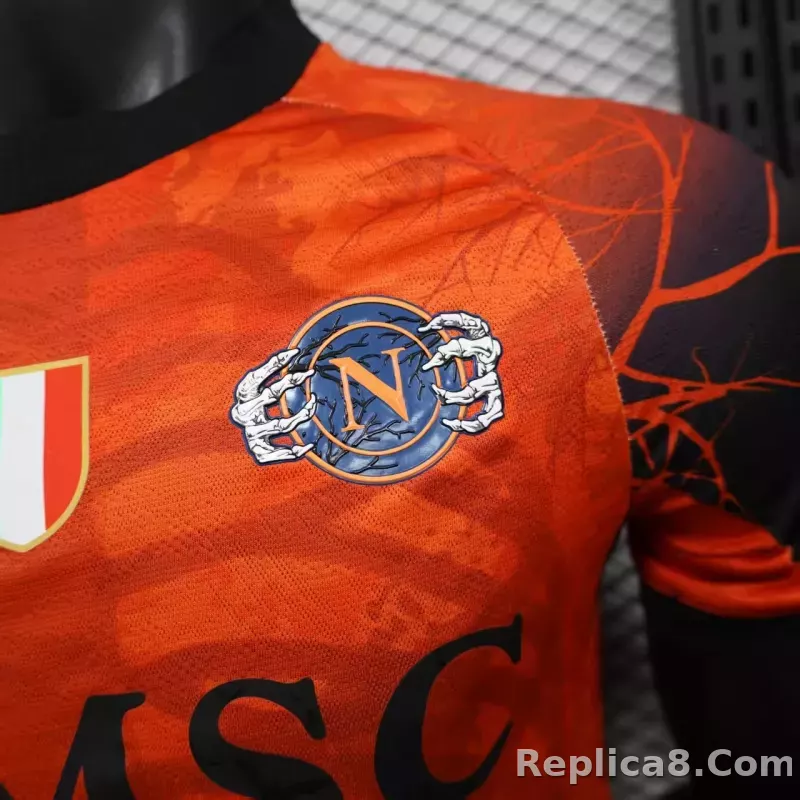 25-26 SSC Napoli Halloween Match Shirt Red - detail