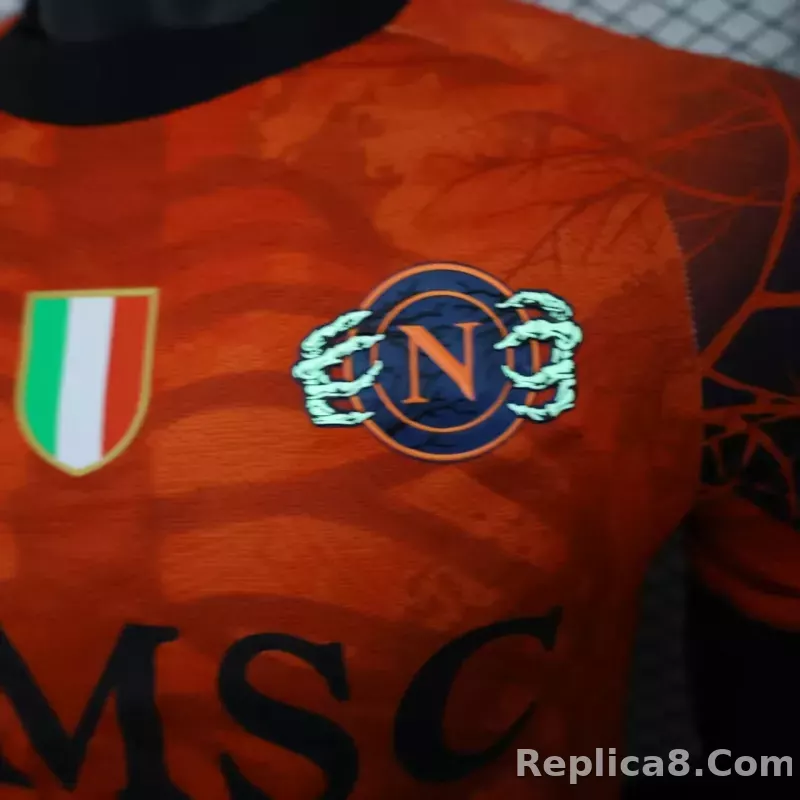25-26 SSC Napoli Halloween Match Shirt Red - detail