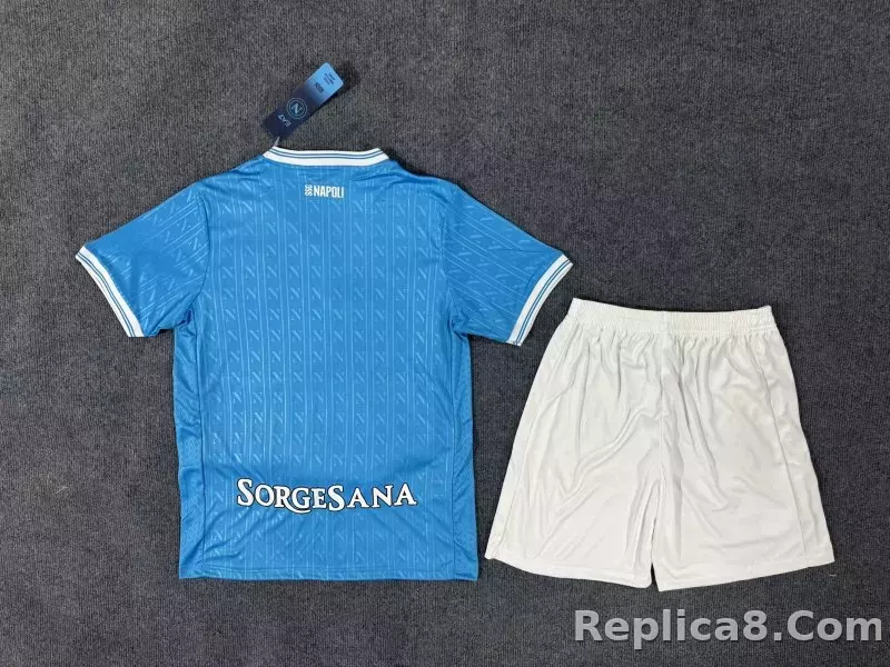25-26 Napoli Home Soccer Kids Kit Jersey+Shorts - detail