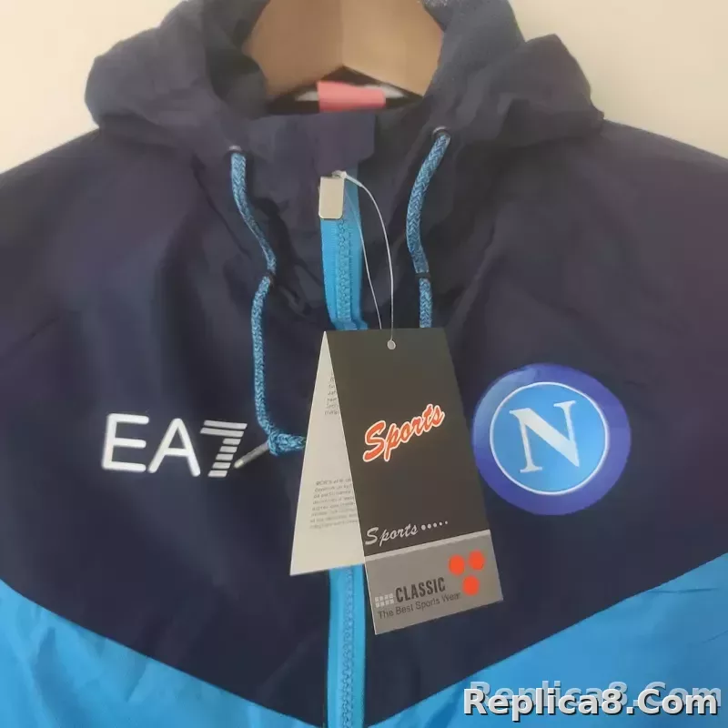 2022/2023 Napoli Windbreaker Blue - detail