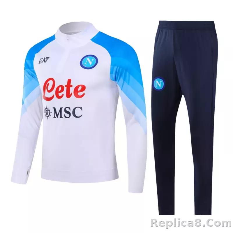 Napoli Zipper Sweatshirt Kit(Top+Pants) White 2023