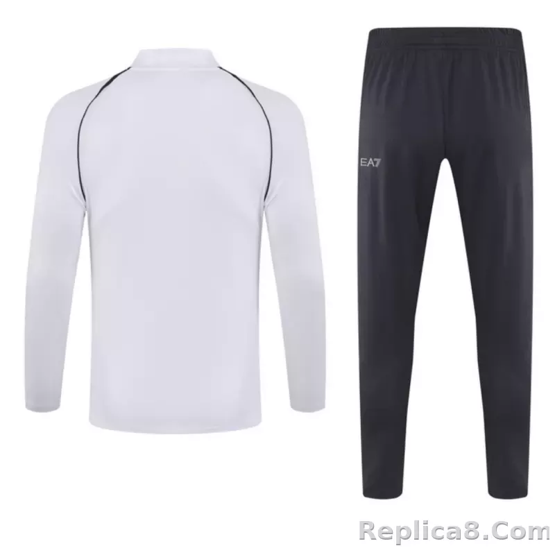 Napoli Zipper Sweatshirt Kit(Top+Pants) White 2023/24 - detail