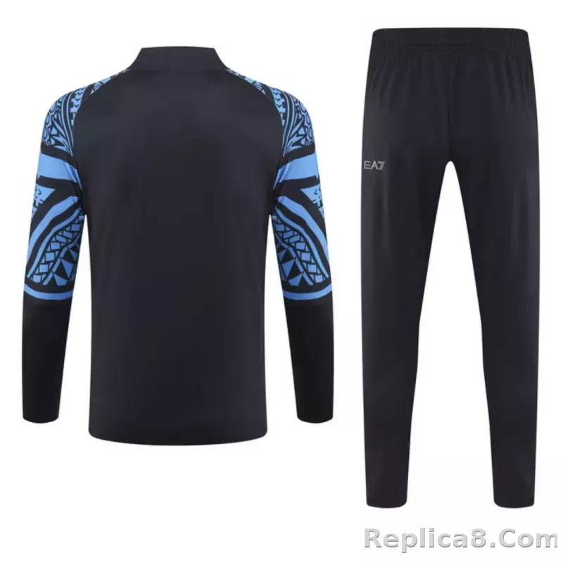 Napoli Zipper Sweatshirt Kit(Top+Pants) Navy 2023/24 - detail