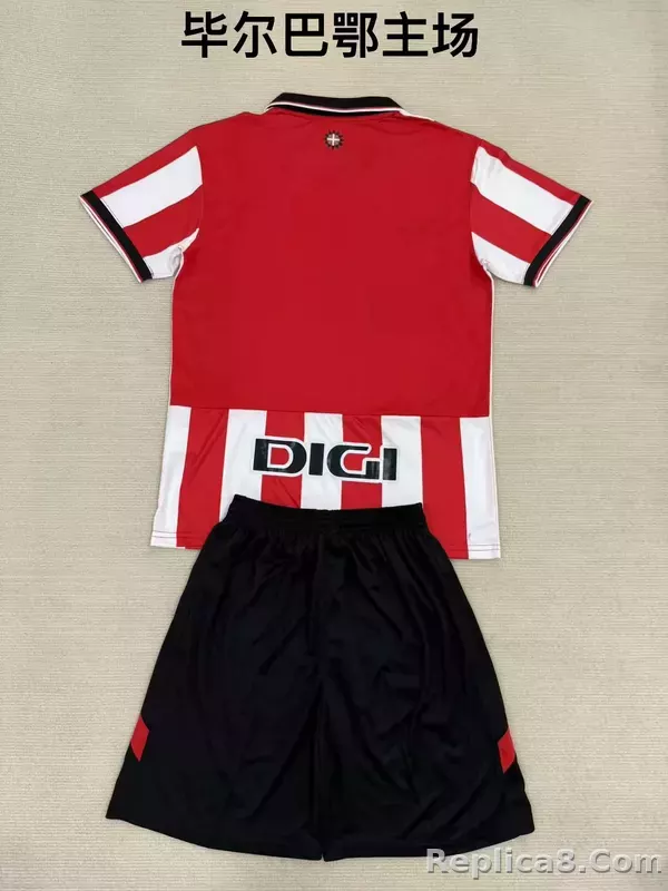 25-26 Athletic Club de Bilbao Home Soccer Kids Kit Jersey+Shorts - detail