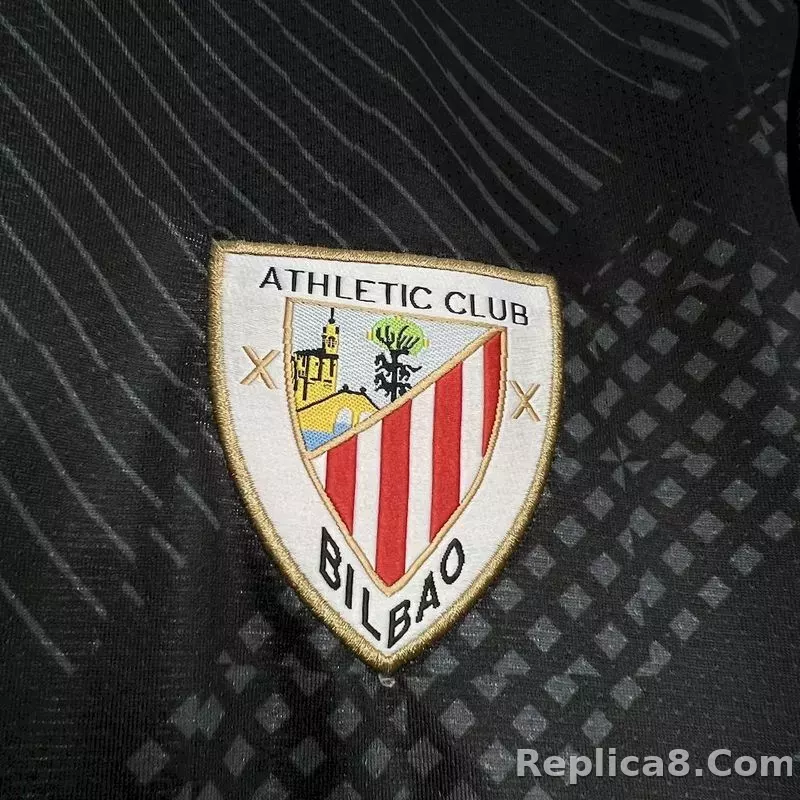 24-25 Athletic Club de Bilbao Black Goalkeeper Soccer Jersey - detail