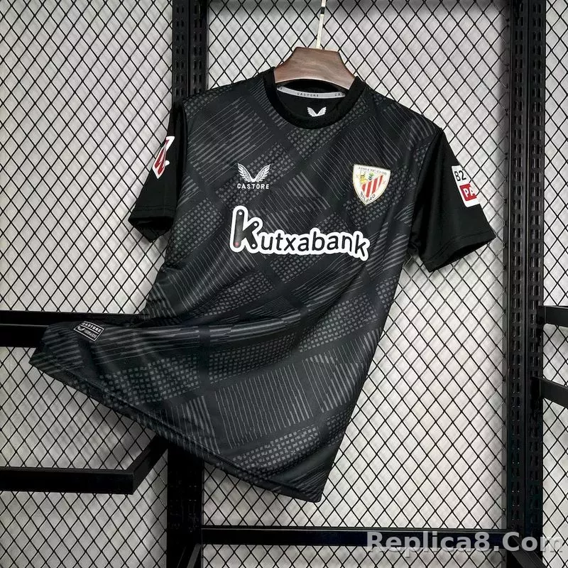 24-25 Athletic Club de Bilbao Black Goalkeeper Soccer Jersey - detail