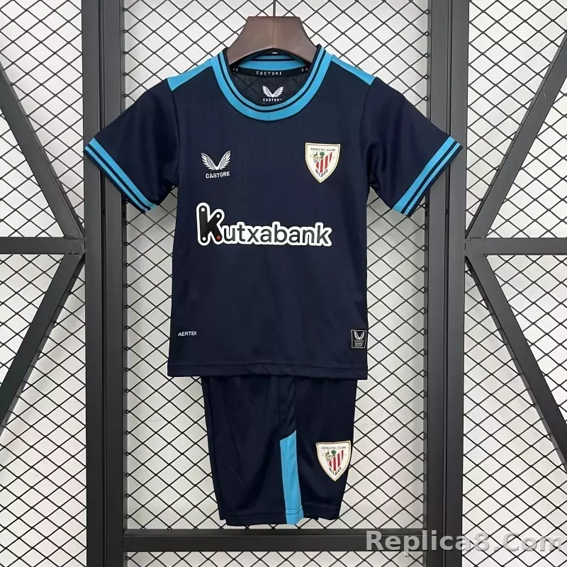 25-26 Athletic Club de Bilbao Away Soccer Kids Kit Jersey+Shorts