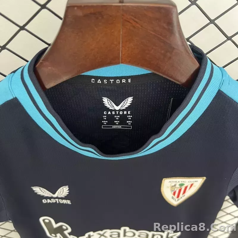 25-26 Athletic Club de Bilbao Away Soccer Kids Kit Jersey+Shorts - detail