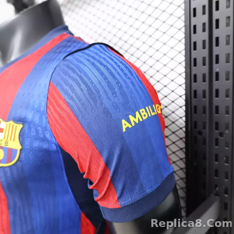 26-27 Barcelona Home Player Version Soccer Jersey - detail